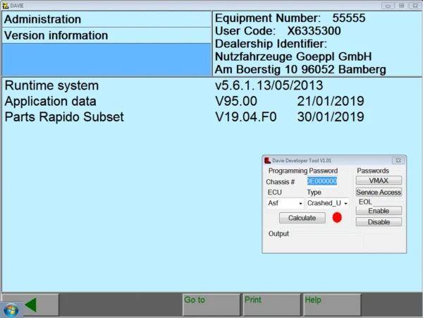 daf runtime 5.6.1 v95 prs v19.04+devkit 2.0+developer tool
