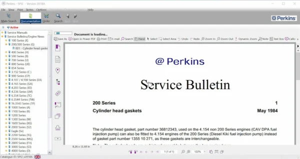 perkins spi2 2018a